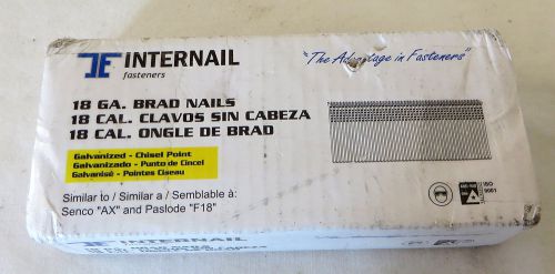 Internail 1&#034; Inch 18 Gauge Galvanized Finish Brad Nails 5,000 Count