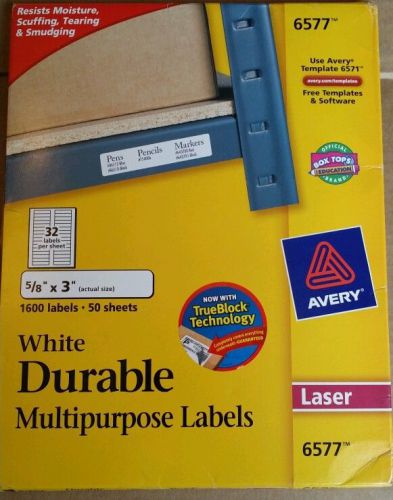 Avery Permanent Durable Multipurpose Labels - AVE6577 50 sheets/1600 labels