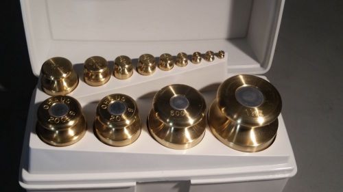 OHAUS sto-A-weigh Brass Calibration Weights 13 pcs 1g-1000g L72650-738