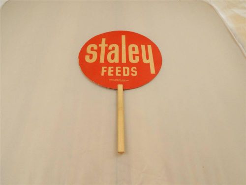 Antique Staley Feeds Milling Company Cattle Hog Feeds Kansas City Hand Fan