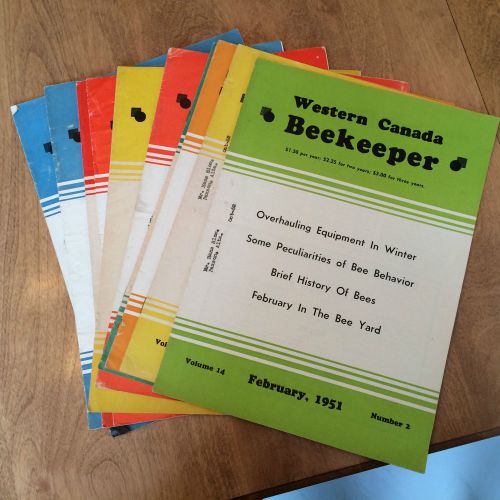 BEEKEEPER Magazine Lot of 10 Western Canada 1950-51 Beekeeping