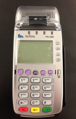 Verifone vx520 credit card machine w/ emv smart card reader dual comm never used for sale