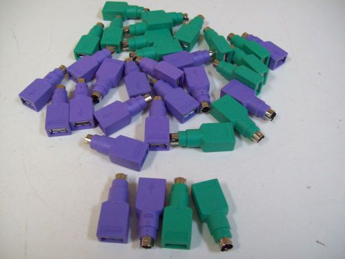 MICROSOFT PS/2 TO USB ADAPTER KEYBOARD/MOUSE - 33PCS - NEW - FREE SHIPPING