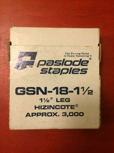 Paslode GSN-18-1 1/2 Staples 1.5&#034; Leg 1.5 Inch Hizincote 3,000 - Priority Ship
