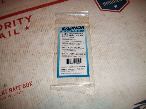Radnor 100% Polycarbonate Safety Plate 2&#034; x 4 1/4&#034; #64005012