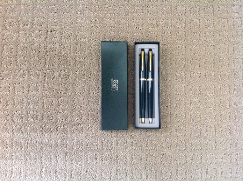 Cross Pen &amp; Pencil Set Green &amp; Gold