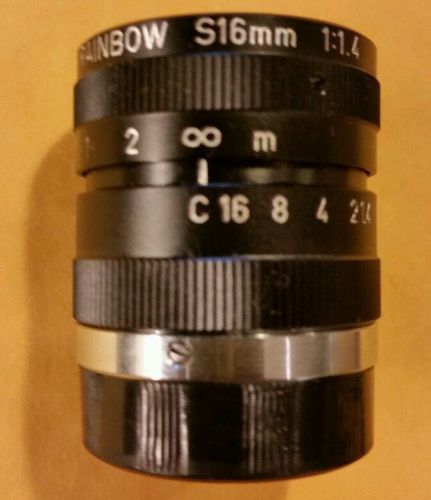 Rainbow S16mm 1:1.4 CCTV  Security Camera Mountable Lens