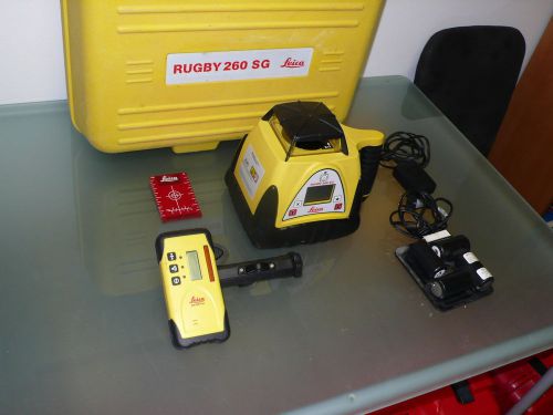 LEICA Rugby 260SG slope rotary laser level calibrated with RodEye Plus receiver