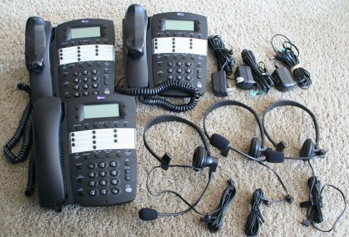 AT&amp;T 972 2-Line Corded Speakerphone with Caller ID - Set of Three (Black)