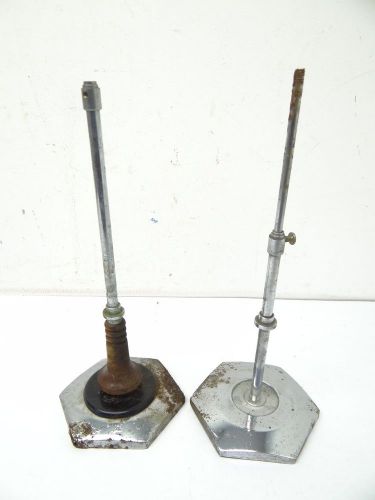 Vintage Used Old Mystery Chromed Metal Store Hat Shoe Display Bases Stands Parts