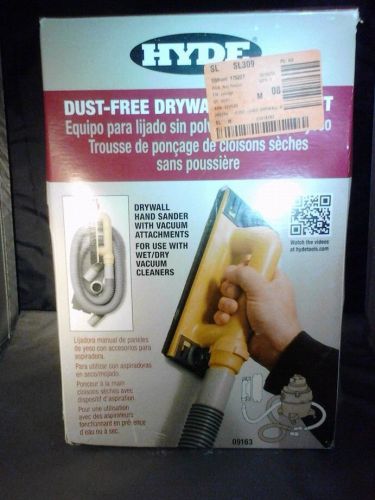 Hyde dust free hand sander with vacuum attachments