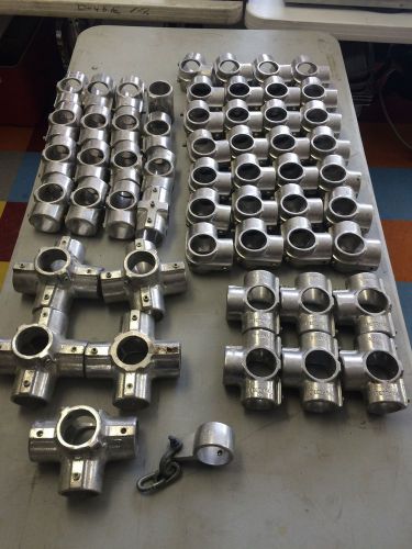 LOT OF 56 HOLLAENDER  NU-RAIL And speed-rail FITTINGS ID 1.9&#034; APPROX 1 1/2&#034;