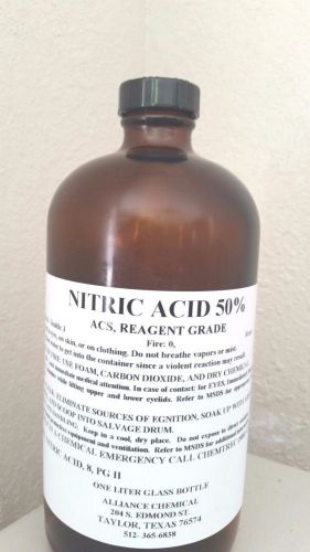 Nitric Acid 65%, ACS, Reagent Grade, Quart(1 liter) Glass Bottle …