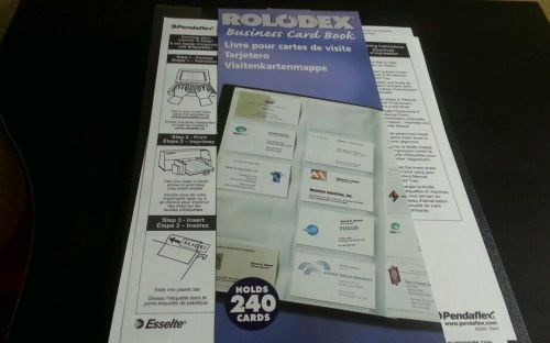 New Pendaflex Rolodex Business Card Book Holds 240 Cards