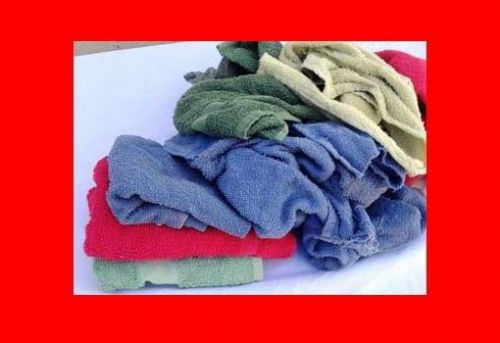 TERRY TOWEL CUT WIPING SHOP CLEANING RAGS OKLAHOMA 10 POUNDS FREE SHIP #114