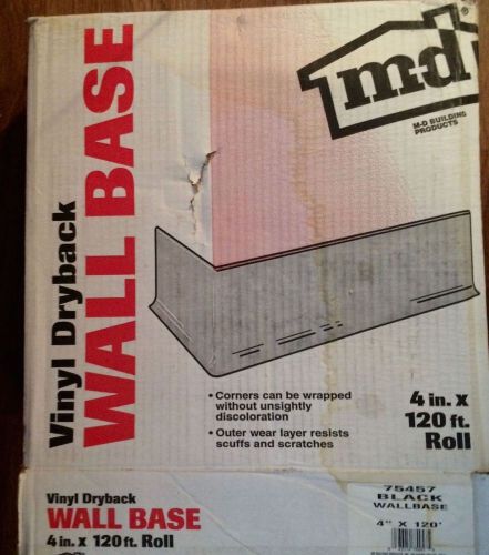 MD Building Products 4IN X 63FT BLK VINYL DRYBACK WALL BASE 75457