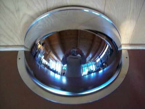 SEE ALL Half Dome Convex Mirror 18&#034; Dia. 180 Degree Viewing 150 sq ft Area