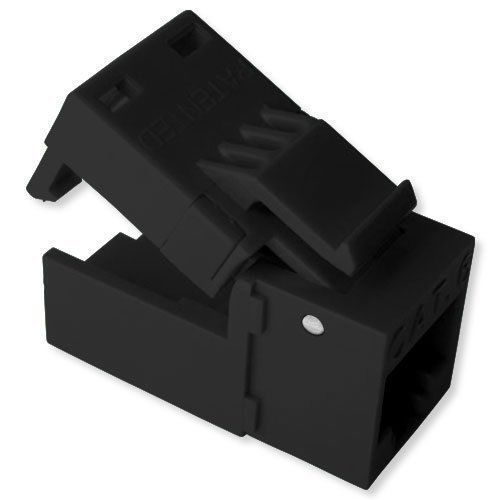 Platinum Tools EZ-SnapJack Cat5e  Black. 4/Clamshell.