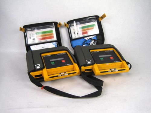 Lot 2 medtronic physio-control lifepak 500t aed training trainer defibrillator for sale