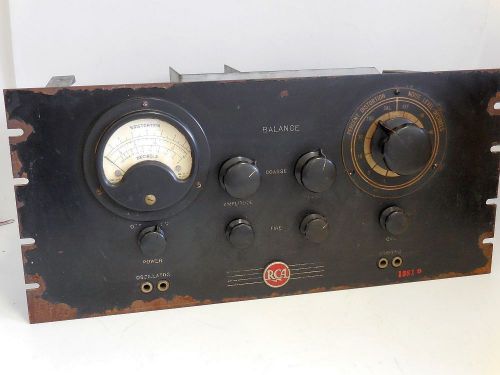 VINTAGE CIRCA. 1937 BLACK PANEL RCA MODEL 69-A DISTORTION AND NOISE METER