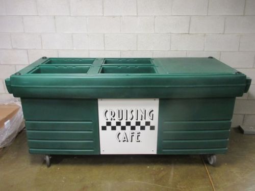 Cambro cruising caft indoor outdoor cam-kiosk 4 well insulated food cart &amp; awnin for sale