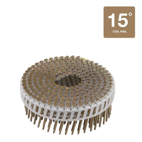 Hitachi 1-7/8 in. Plastic Sheet Ring Shank Electro galvanized Coil Nails Of 6000