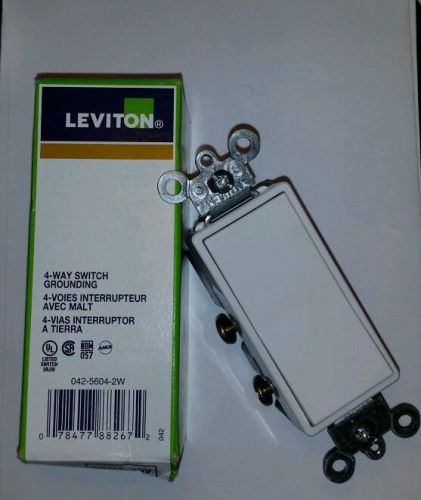 10x Leviton 4-Way Switch Grounding 15A 120/277V White 5604-2W NEW IN BOX