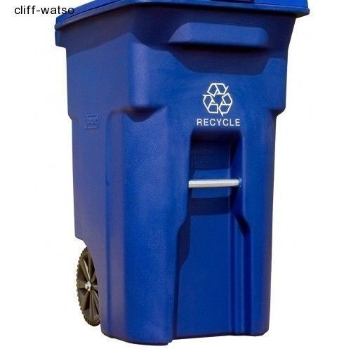 Trash Garbage Toter Container 64 Gallon Residential Waste Rollout  Bin Outdoor