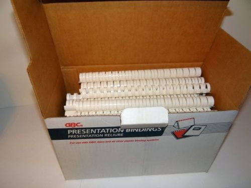 48 GBC Presentation Bindings Combs White 1&#034; Rnd X 12&#034; for GBC Ibico &amp; all others