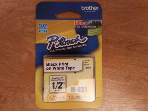 NEW Brother M231 P-Touch Label Tape, M-231 Free Shipping!