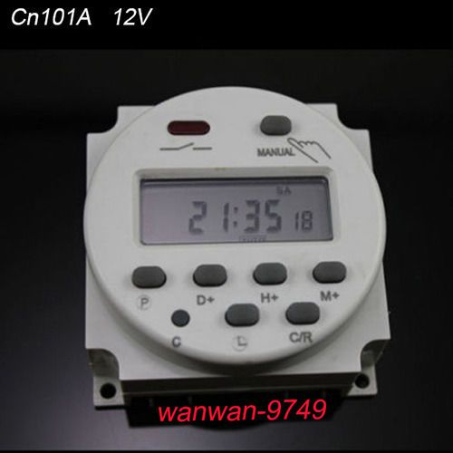 1pcs CN101 DC 12V  LCD Power Programmable Digital Timer Switch Time Relay 16A US