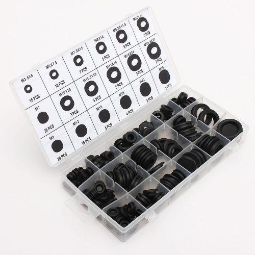 125X Rubber Grommet Assortment Electrical Wire Gasket Kit Car Firewall Hole Plug