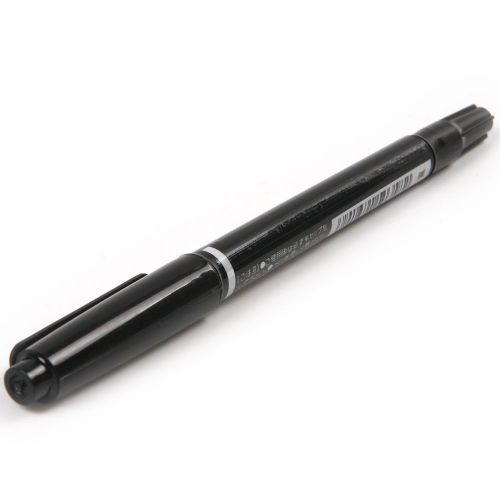 10PCS Fine Dual Heads Marking Pen Marker Waterproof Oil Pen Thin Nib Black