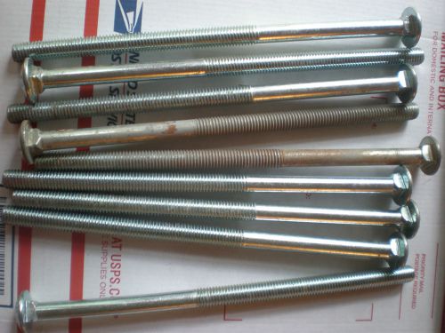 (LS-231)- NOS 1/2&#034; x 6&#034; Carriage Bolts Zinc Plated Lot Of 13