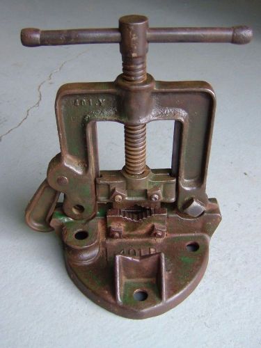 Vintage tool pipe vise bench mount hollands mfg co erie pa #401b for sale