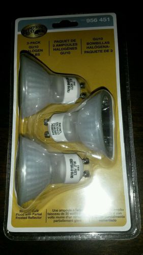 3 pack - hampton bay flood halogen 35w gu10 flood light bulb sku 956451 for sale