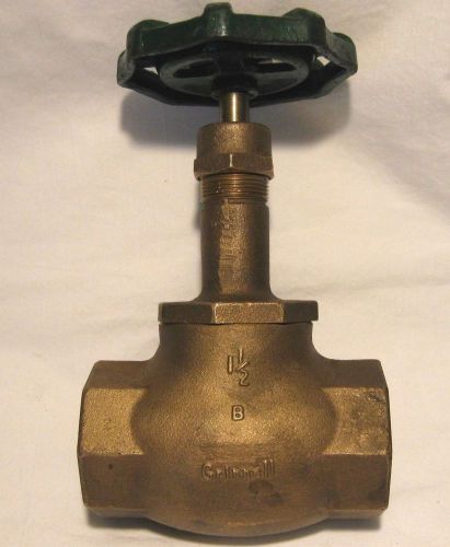Grinnell fig 3200 brass globe valve 1-1/2&#034; 200 wog-nos for sale