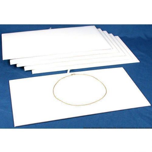 6 Jewelry Chain Display Pad White Faux Leather Unit