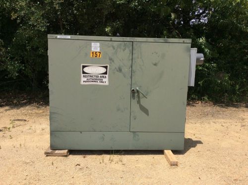 Cooper pad mount transformer 225 kva primary 13800 w/ taps secondary 480y/277 for sale