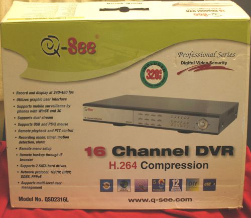 Q-See 16 input Channel DVR FOR SECURITY CAMERAS