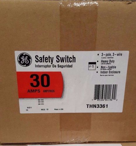 GE THN3361 600V 30A Safety Switch--FREE SHIPPING