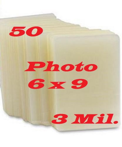 6 x 9 50 pk 3 mil  laminating laminator pouches sheets  photo for sale