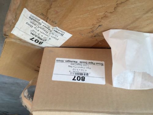 1 case Plain 4-1/2&#034; x 3-1/2&#034; open end French Fry bag 1000 bags per case