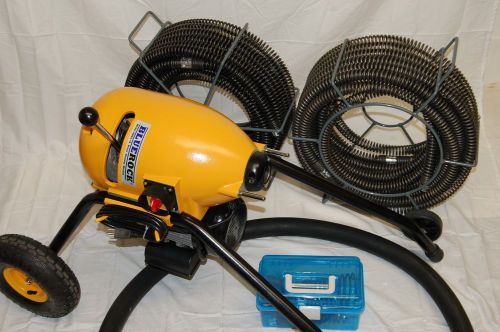 Package Deal BLUEROCK Tools SDS200 2&#034; - 8&#034; Sectional Pipe Drain Cleaning Machine