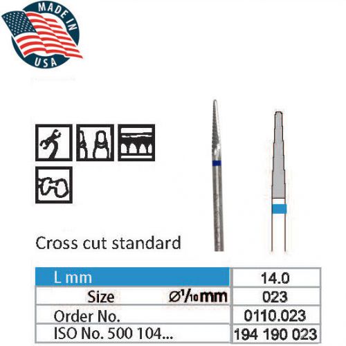 Wilson USA Tungsten Carbide Cutter HP Drill Bit Dental Medium Spiral Cone