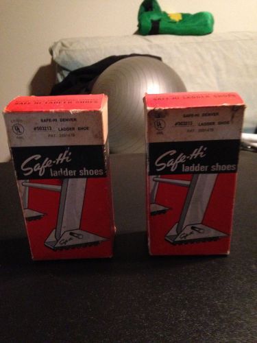 Vintage nos safe-hi ladder shoes for straight ladders no. 600 original box for sale