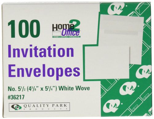 Quality Park Invitation Envelopes #5.5 White 4.375 x 5.75 inchesBox of 100 (3...