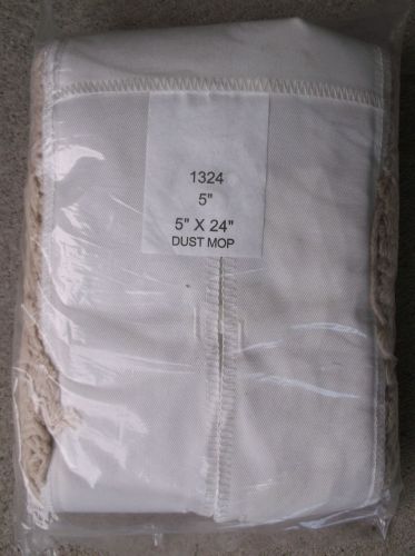 Unisan 1324 industrial dust mop head hygrade cotton 5&#034; x 24&#034; new for sale