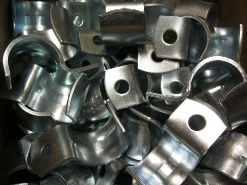Lot of 90: Minerallac Jiffy Clip MED45 - Size 3/4&#034; 1-Hole Strap Steel - Zinc (F5