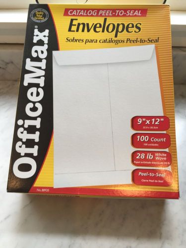 OfficeMax Catalog Peel-to-Seal 9x12 envelopes 100 count